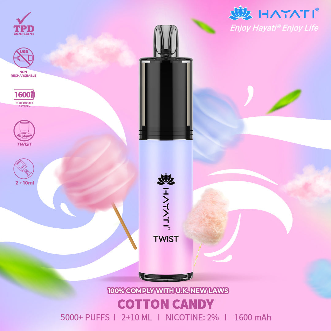 Hayati Twist 5000 Puffs Disposable Vape Box of 5