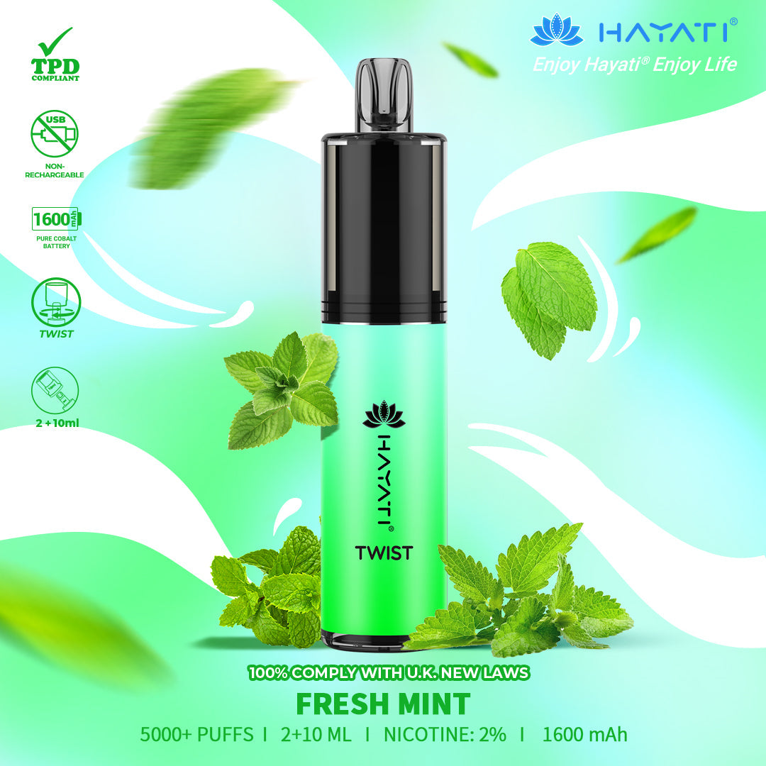 Hayati Twist 5000 Puffs Disposable Vape Box of 5