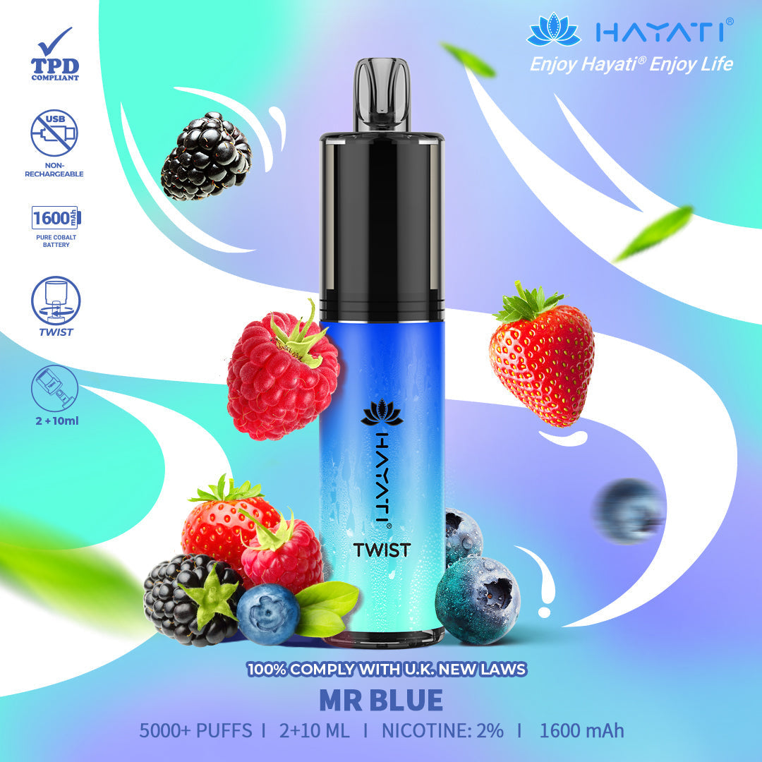 Hayati Twist 5000 Puffs Disposable Vape Box of 5