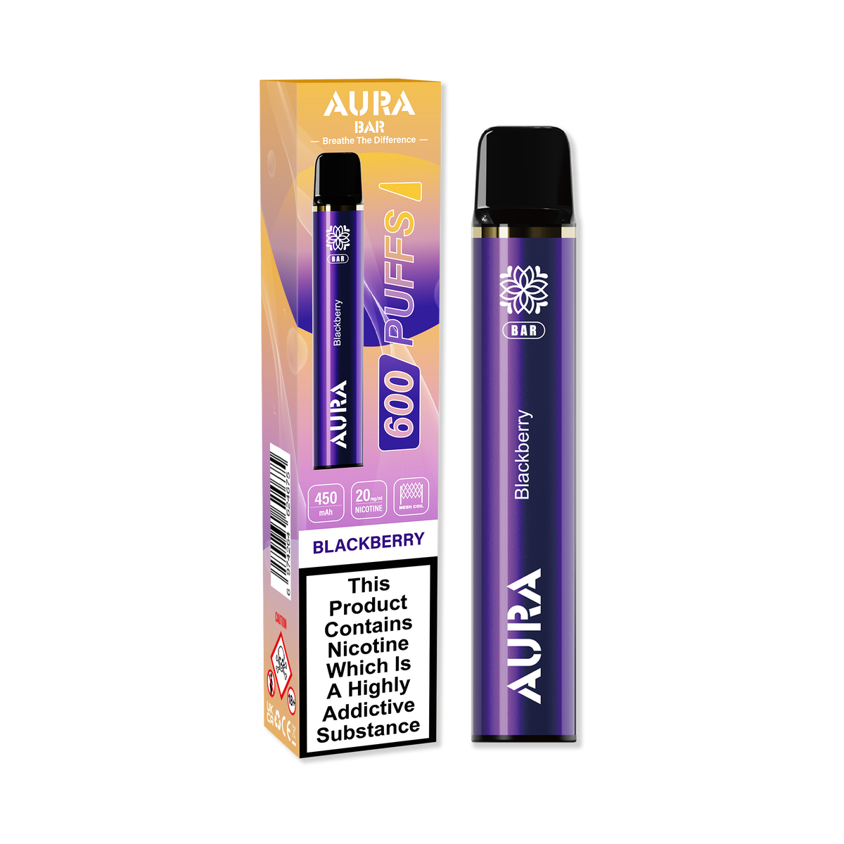 Aura Bar 600 Puffs Disposable Vape