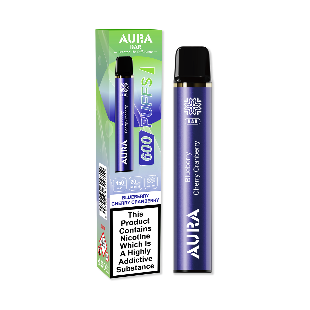 Aura Bar 600 Puffs Disposable Vape