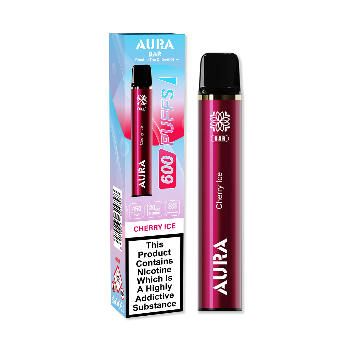 Aura Bar 600 Puffs Disposable Vape