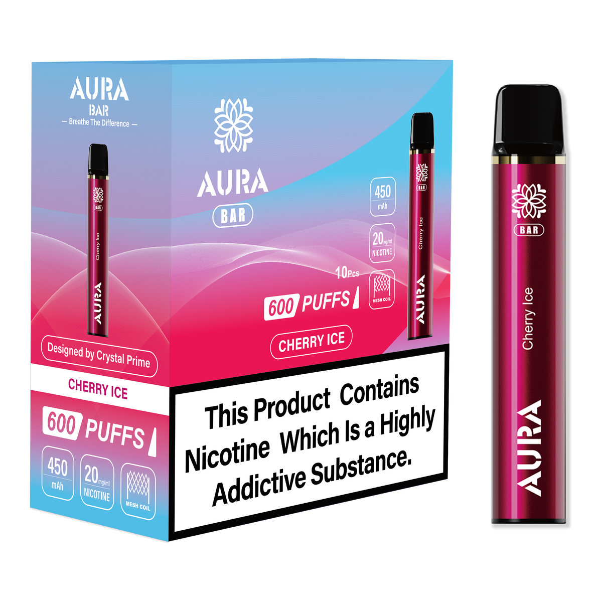 Aura Bar 600 Puffs Disposbale Vape (Pack of 10)