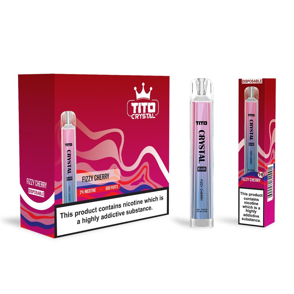 Tito Crystal Bar Vape Pen 600 Puffs Disposable Vape (Pack of 10)