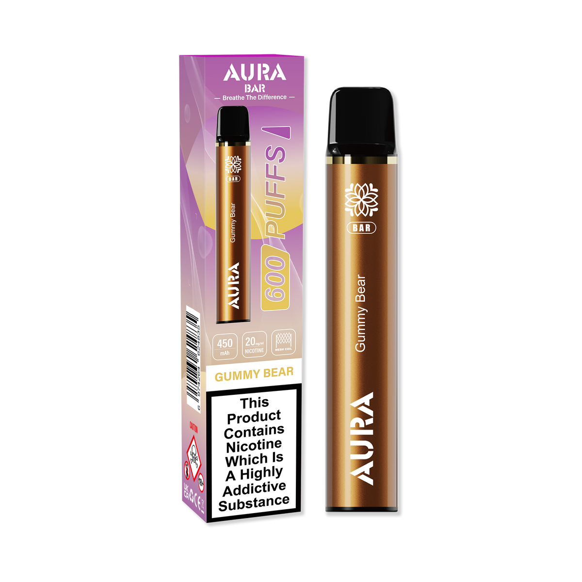 Aura Bar 600 Puffs Disposable Vape