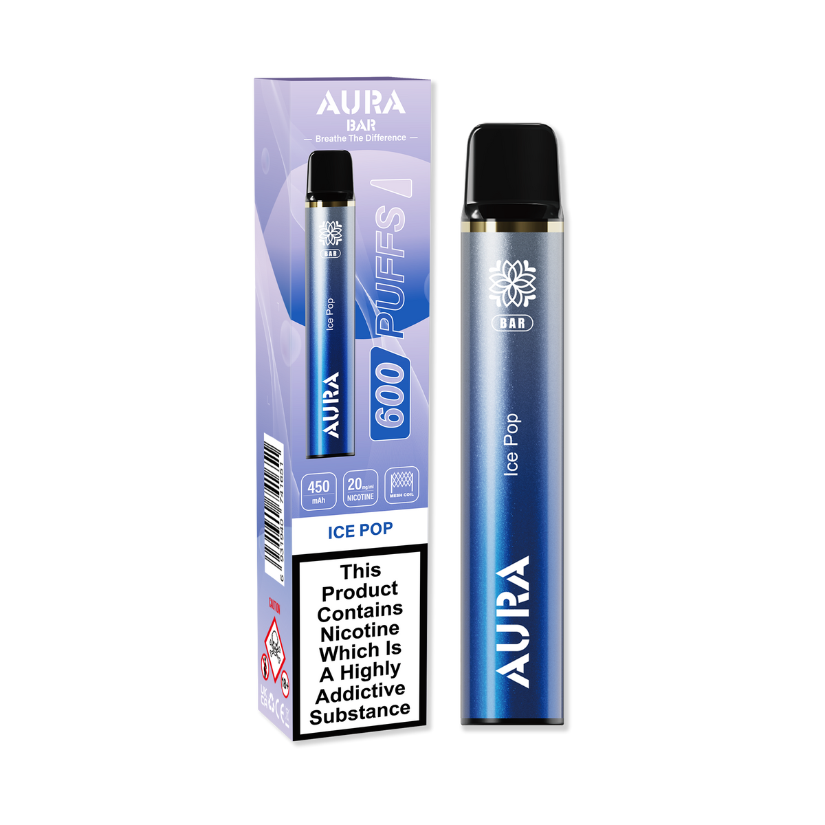 Aura Bar 600 Puffs Disposable Vape