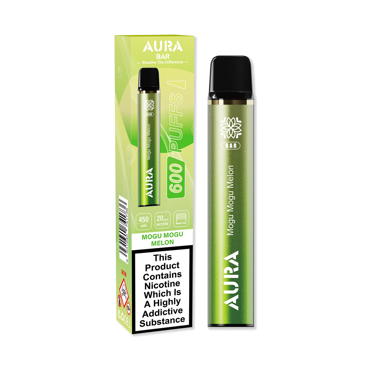 Aura Bar 600 Puffs Disposable Vape