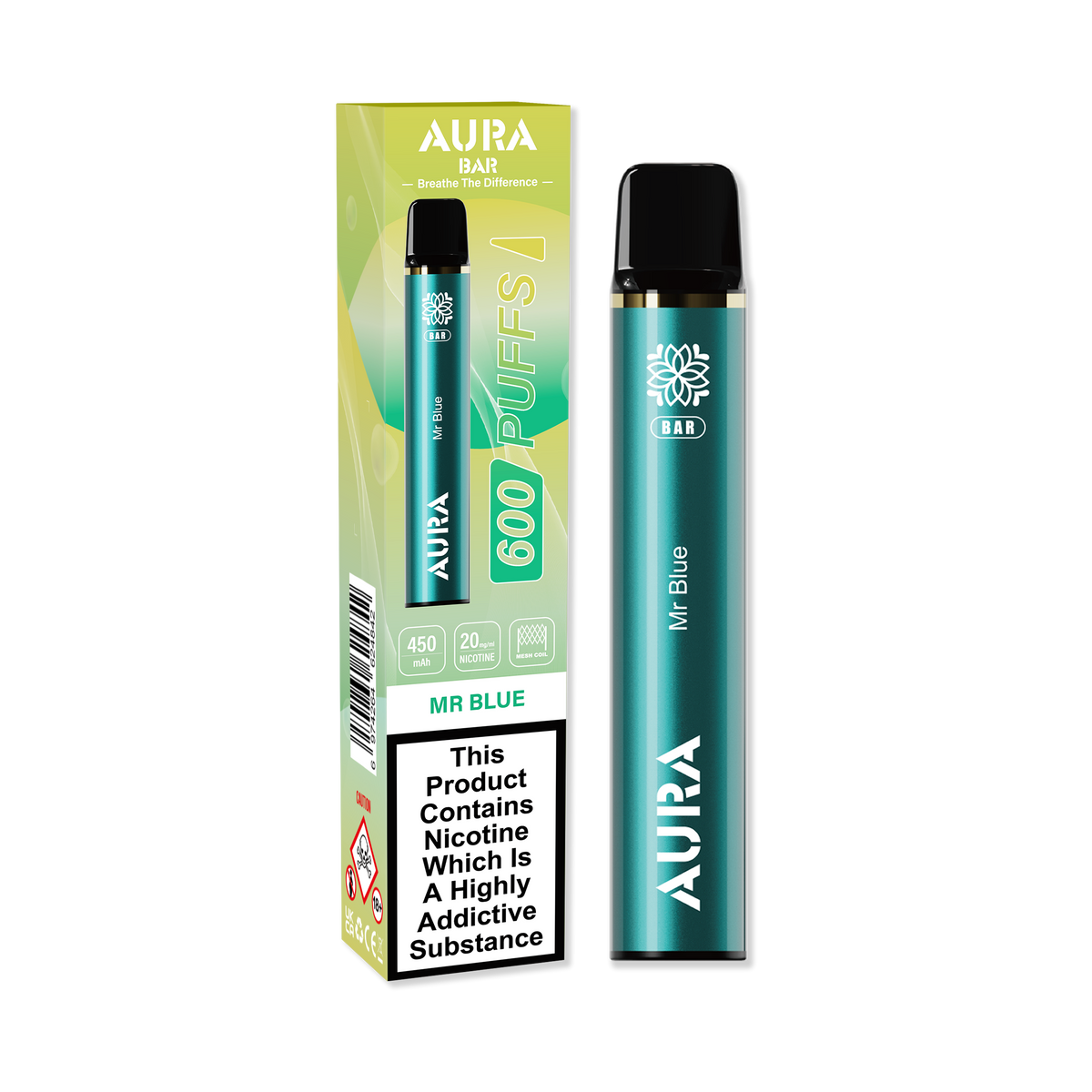 Aura Bar 600 Puffs Disposable Vape