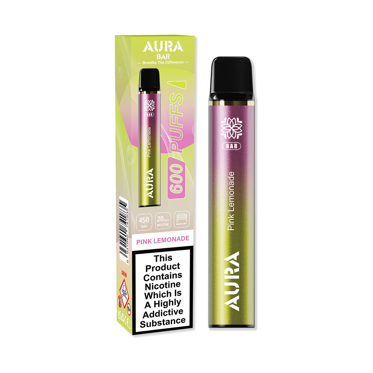 Aura Bar 600 Puffs Disposable Vape