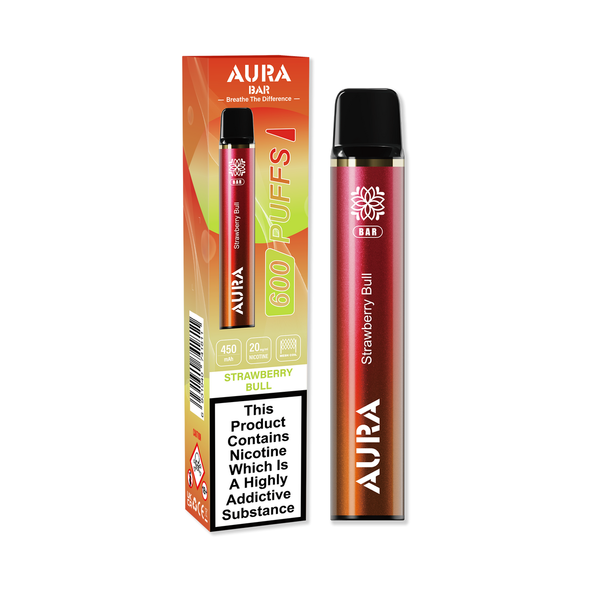 Aura Bar 600 Puffs Disposable Vape