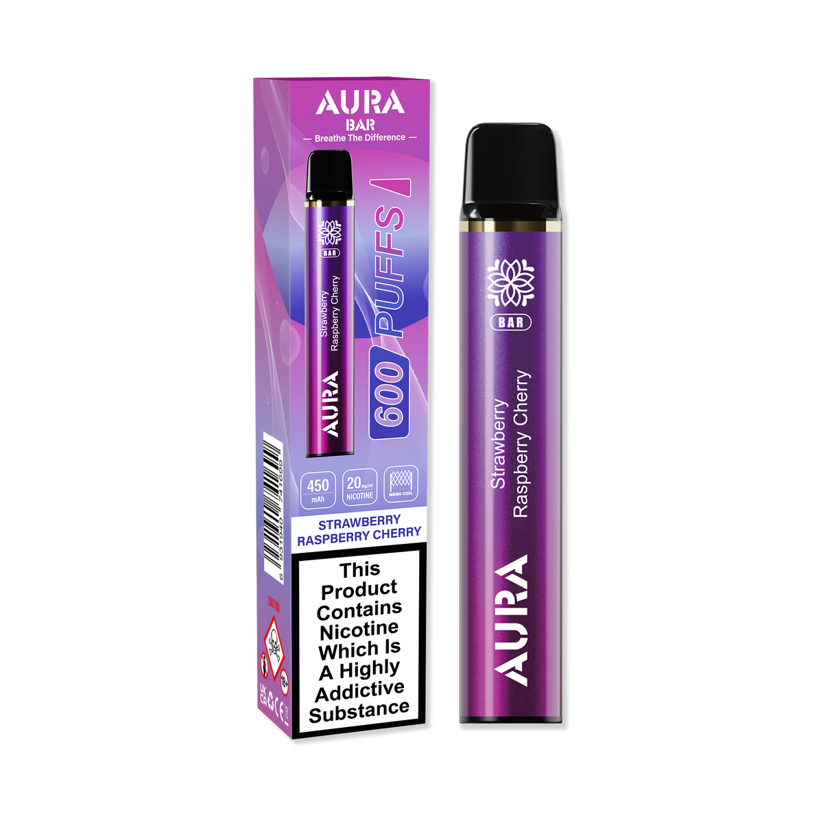 Aura Bar 600 Puffs Disposable Vape