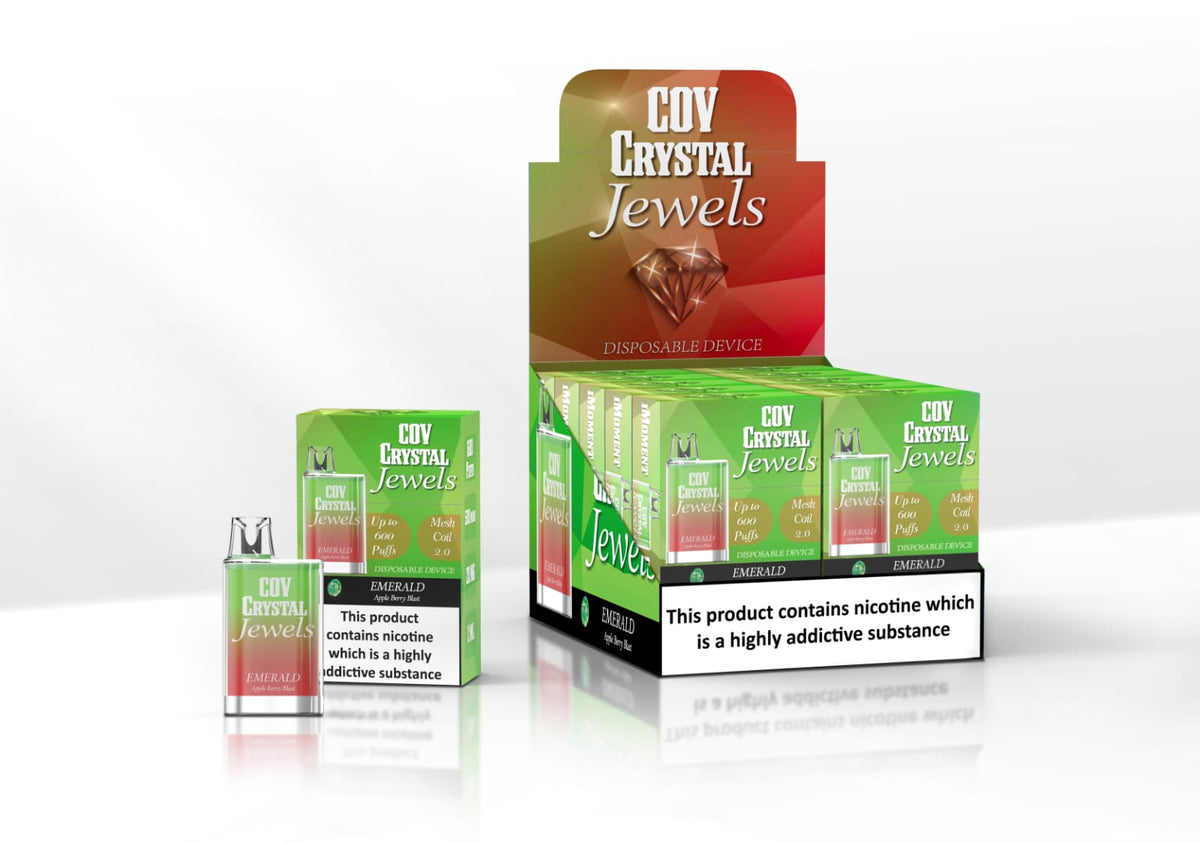 COV Crystal Jewels 600 Puff Disposable Vape Pod Box of 10 - cobravapes