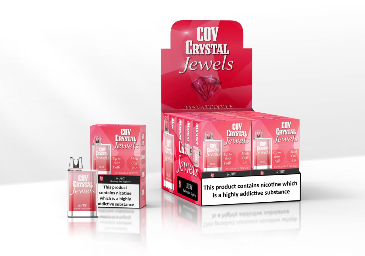 COV Crystal Jewels 600 Puff Disposable Vape Pod Box of 10 - cobravapes