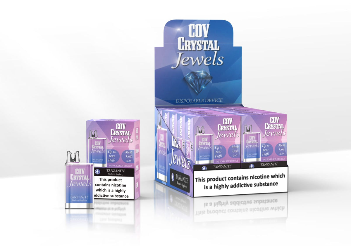 COV Crystal Jewels 600 Puff Disposable Vape Pod Box of 10 - cobravapes