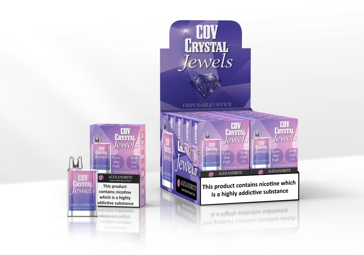 COV Crystal Jewels 600 Puff Disposable Vape Pod Box of 10 - cobravapes