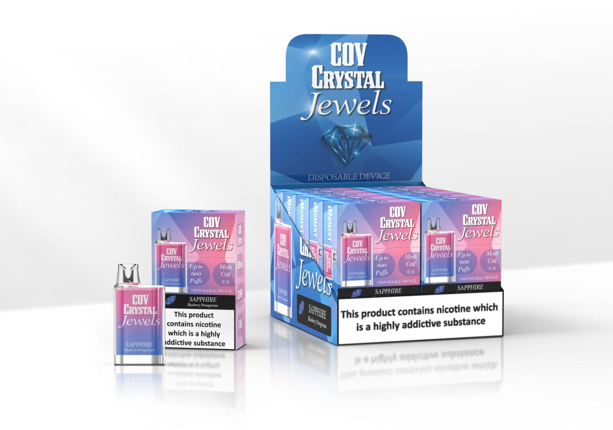 COV Crystal Jewels 600 Puff Disposable Vape Pod Box of 10 - cobravapes