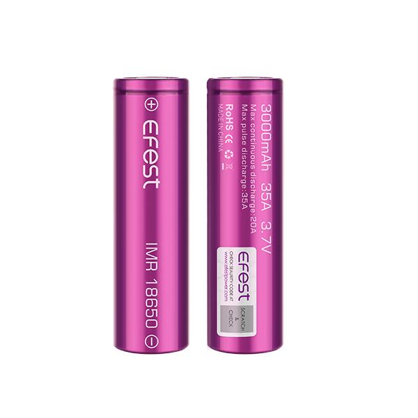 Efest IMR 18650 3000mAh 35A Batteries- Pack of 2 - cobravapes