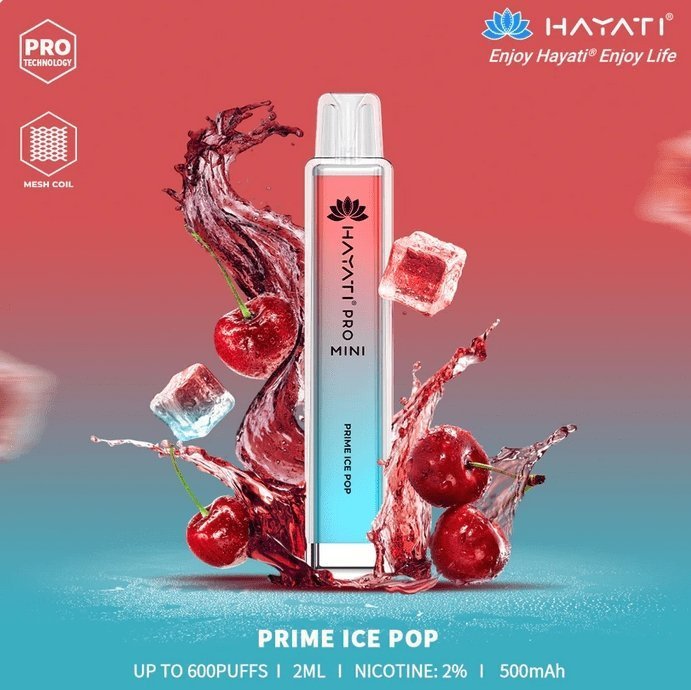 Hayati Crystal Mini Pro 600 Disposable Vape Puff Bar Pod Box of 10 - cobravapes