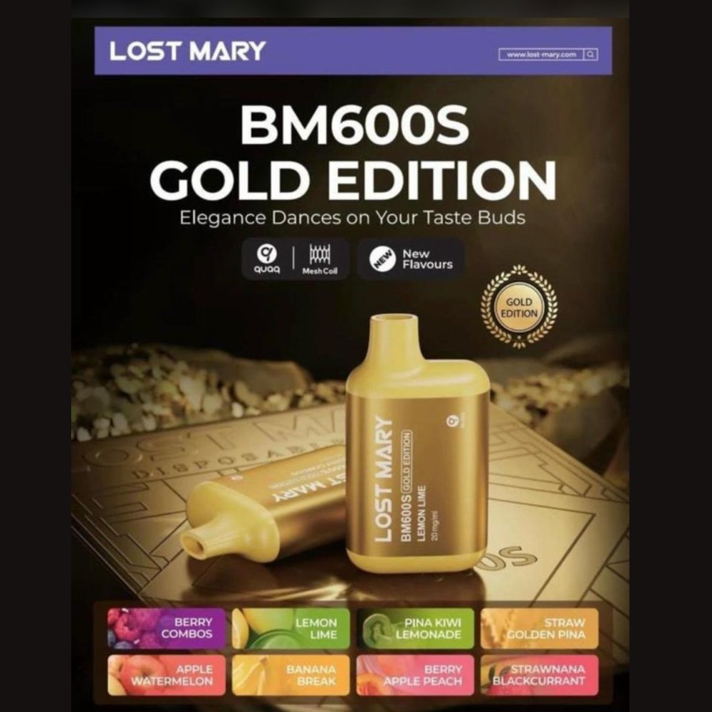 Lost Mary BM600S Gold Edition Disposable Vape Pack of 10