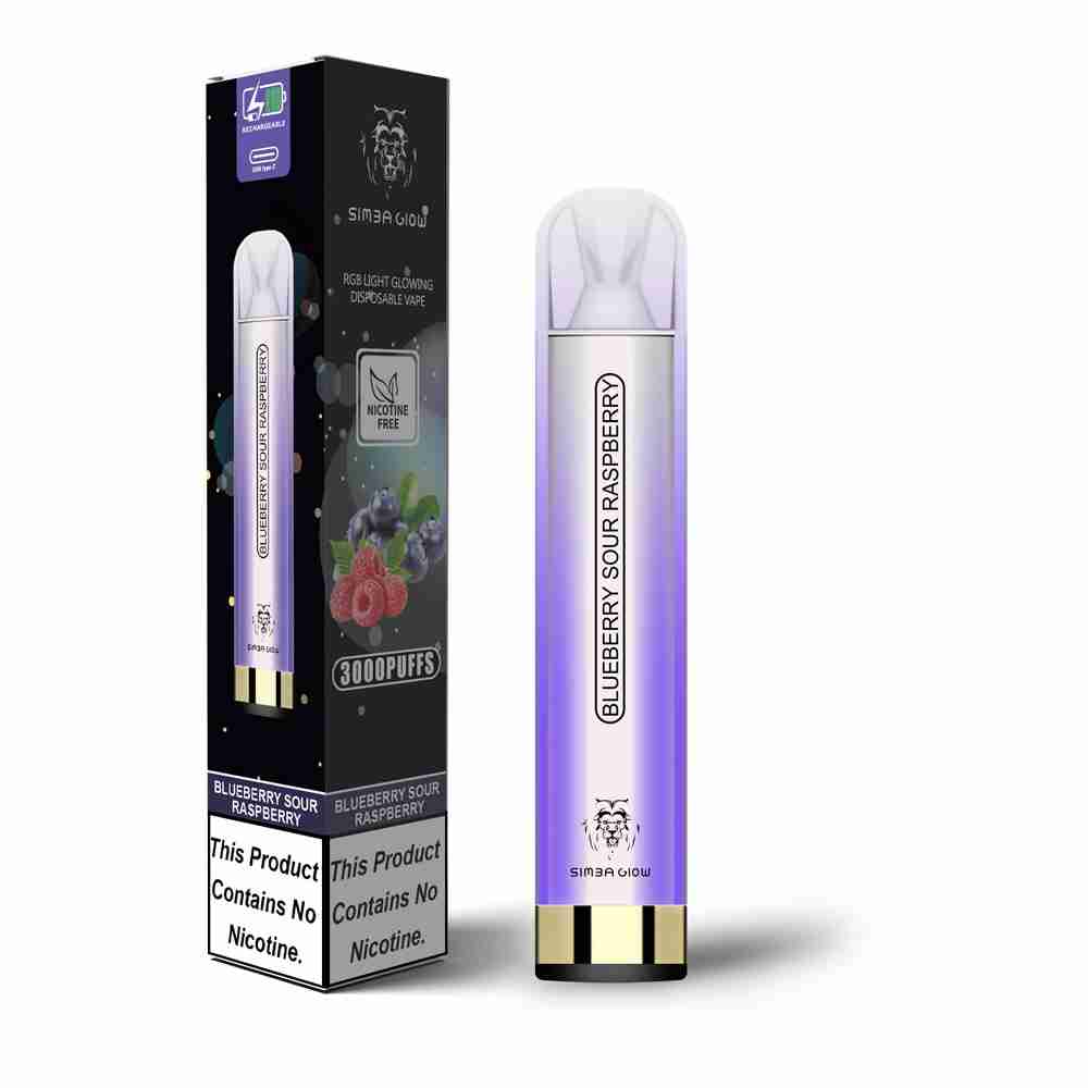 Simba Glow Bar 3000 Puffs Disposable Vape - Nicotine Free