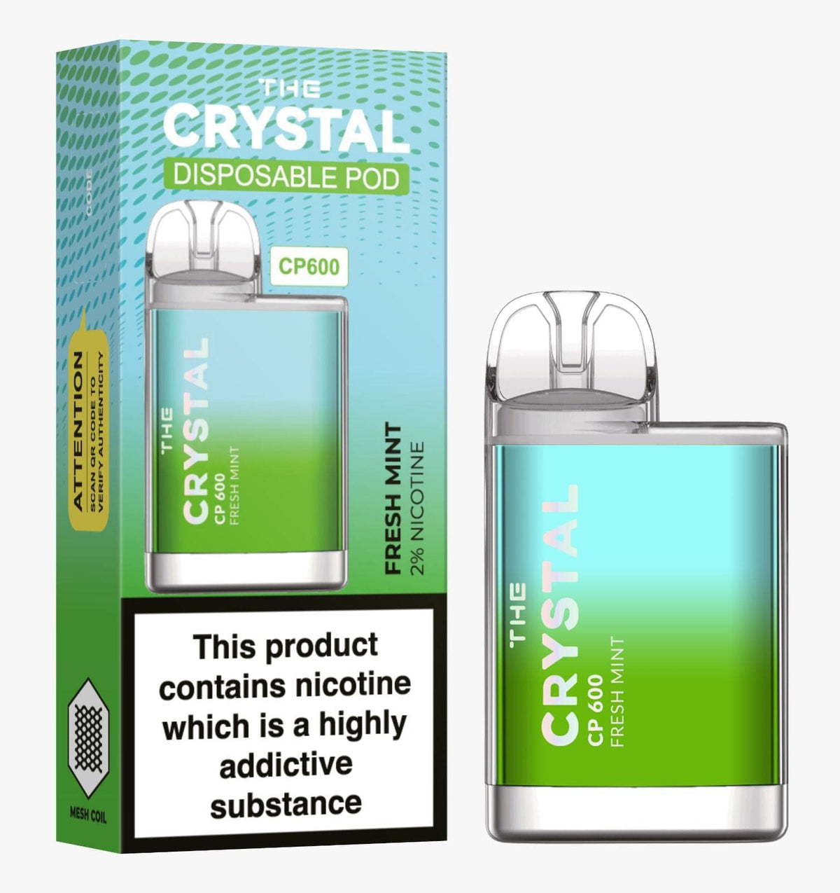 The Crystal CP600 Disposable Vape Puff Bar Box of 10 - cobravapes