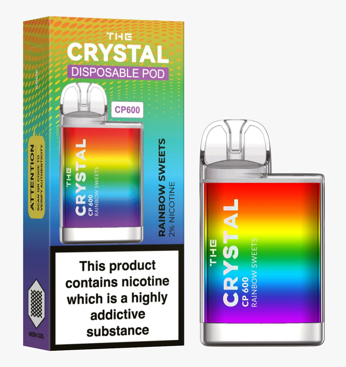 The Crystal CP600 Disposable Vape Puff Bar Box of 10 - cobravapes