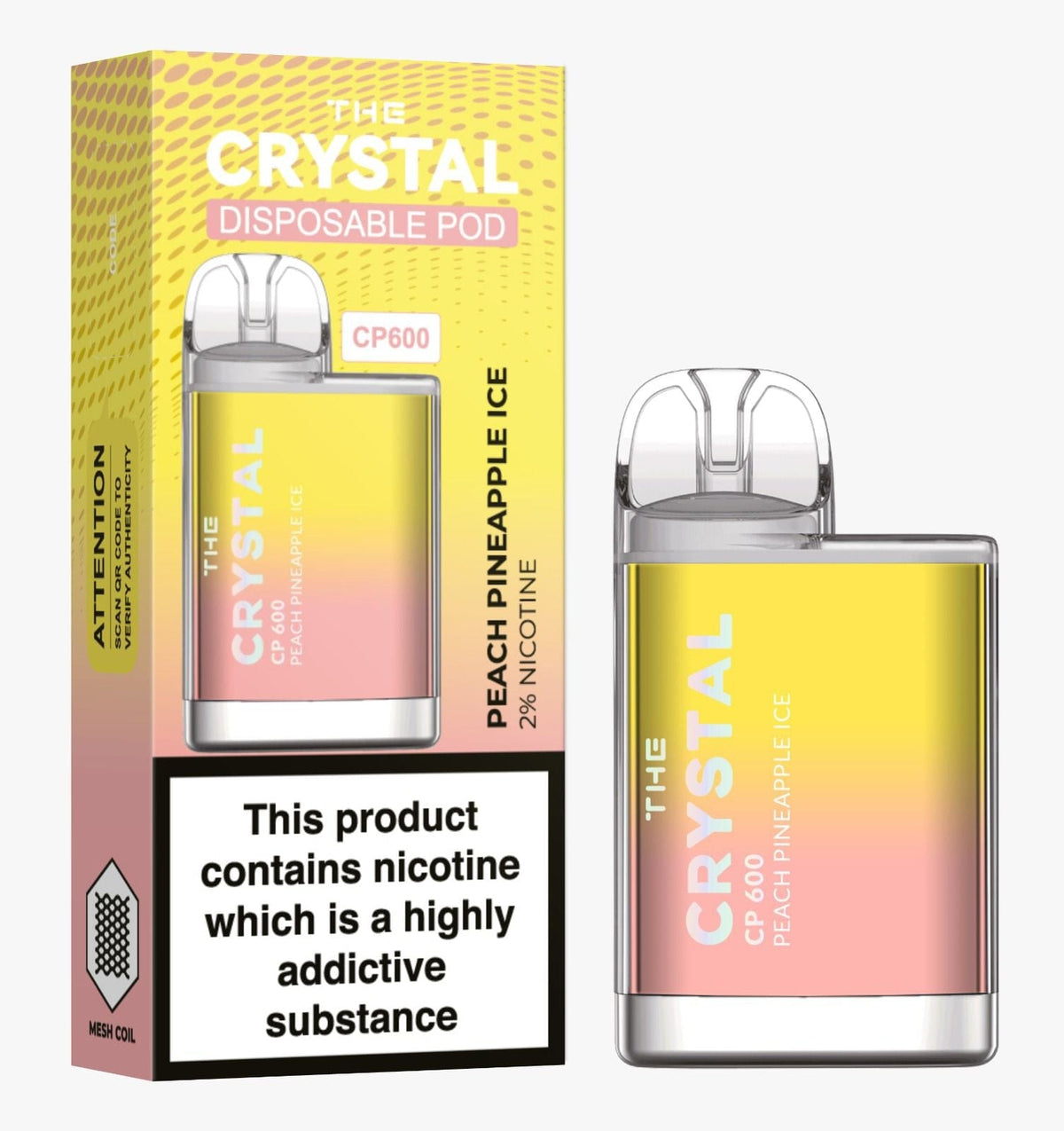 The Crystal CP600 Disposable Vape Puff Bar Box of 10 - cobravapes