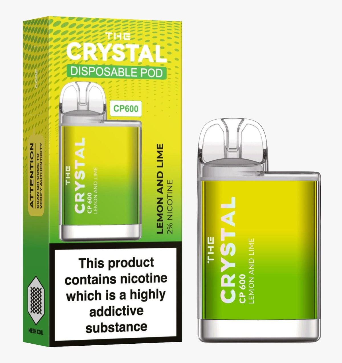 The Crystal CP600 Disposable Vape Puff Bar Box of 10 - cobravapes