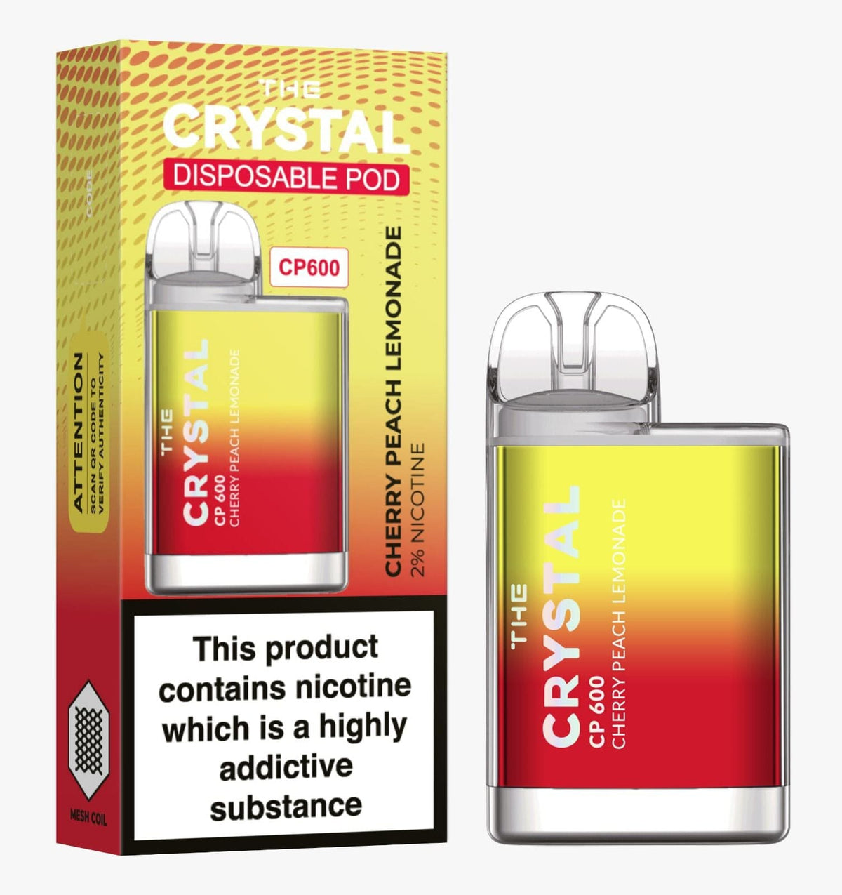 The Crystal CP600 Disposable Vape Puff Bar Box of 10 - cobravapes