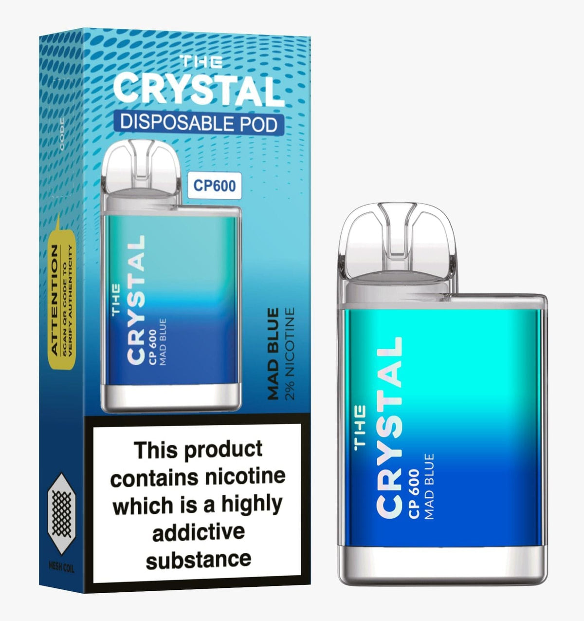 The Crystal CP600 Disposable Vape Puff Bar Box of 10 - cobravapes