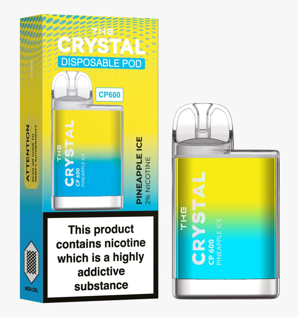 The Crystal CP600 Disposable Vape Puff Bar Box of 10 - cobravapes