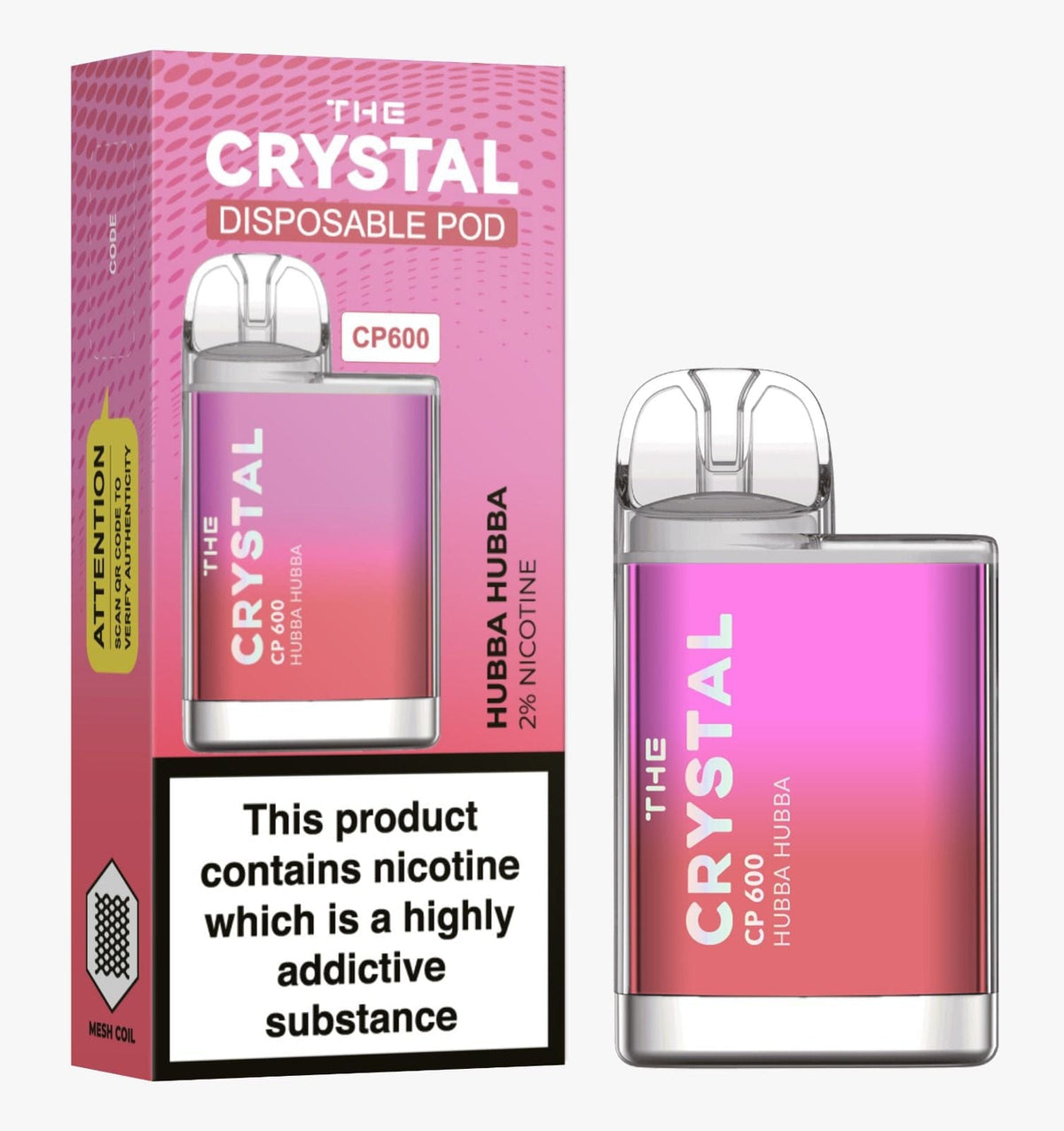 The Crystal CP600 Disposable Vape Puff Bar Box of 10 - cobravapes