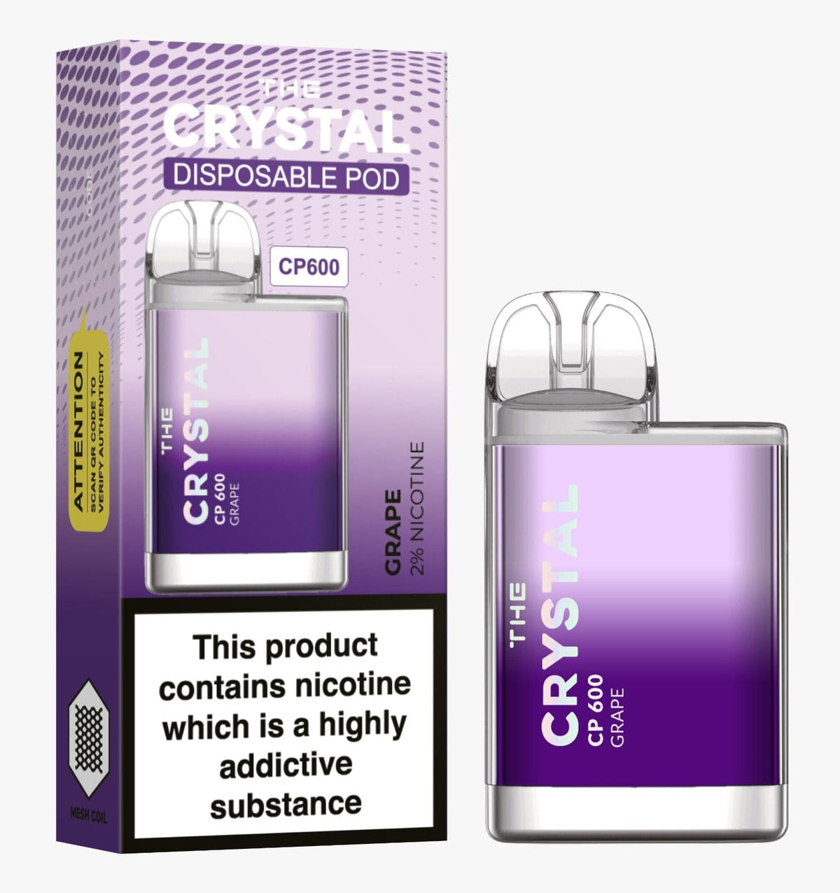 The Crystal CP600 Disposable Vape Puff Bar Box of 10 - cobravapes