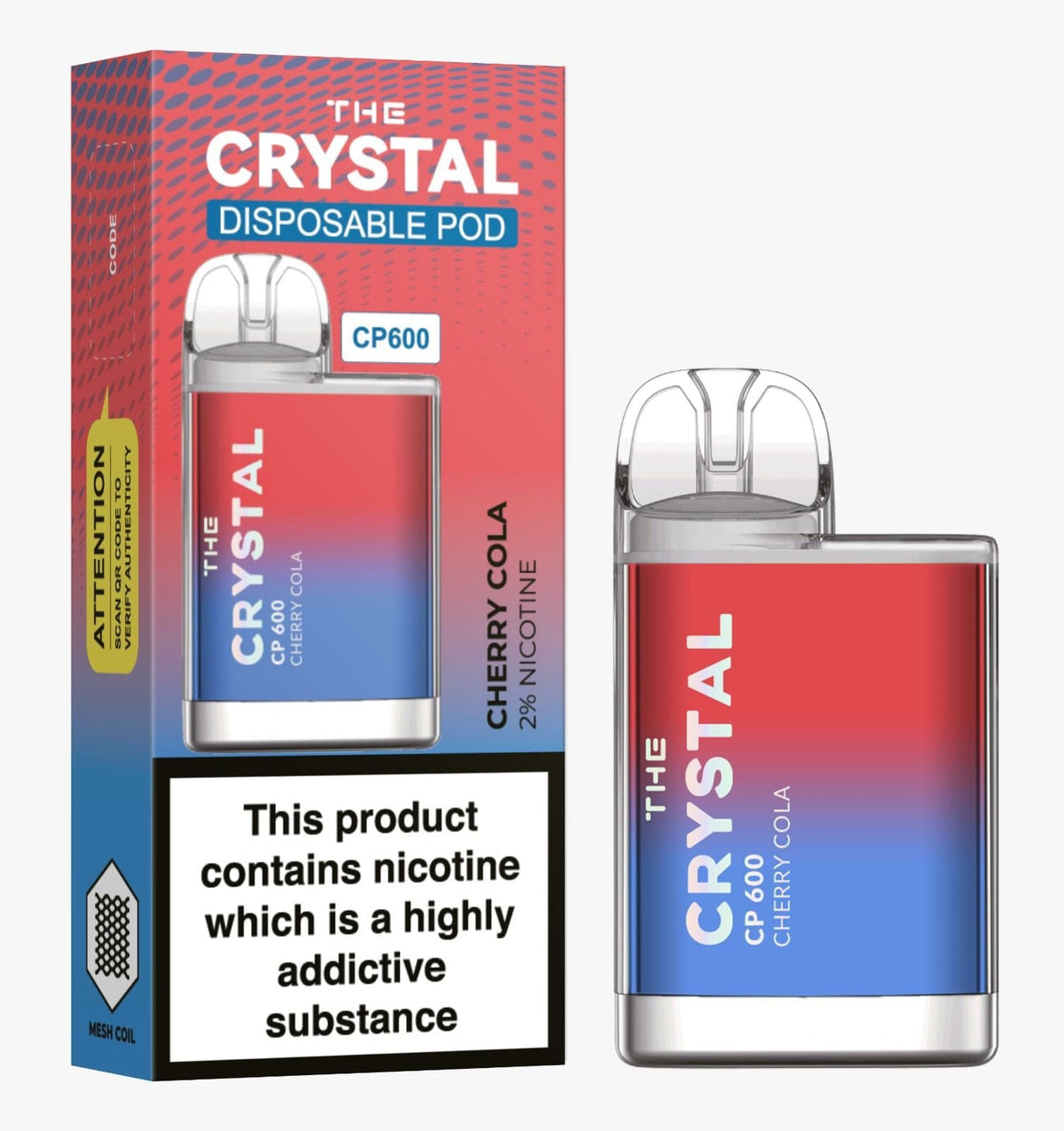 The Crystal CP600 Disposable Vape Puff Bar Box of 10 - cobravapes