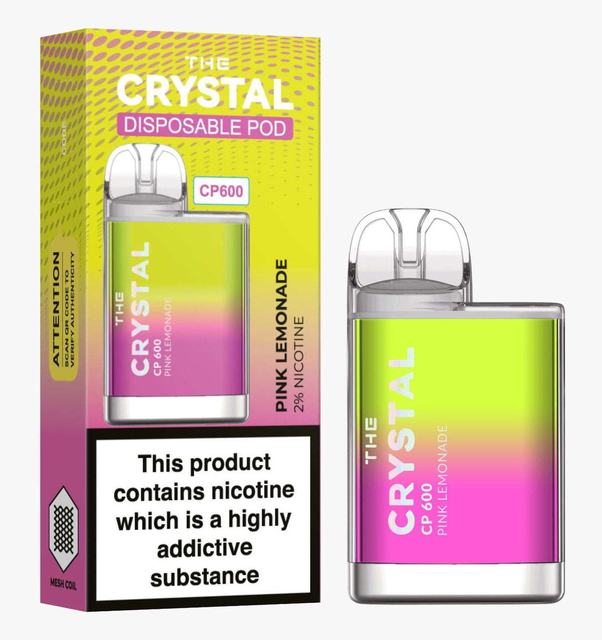 The Crystal CP600 Disposable Vape Puff Bar Box of 10 - cobravapes