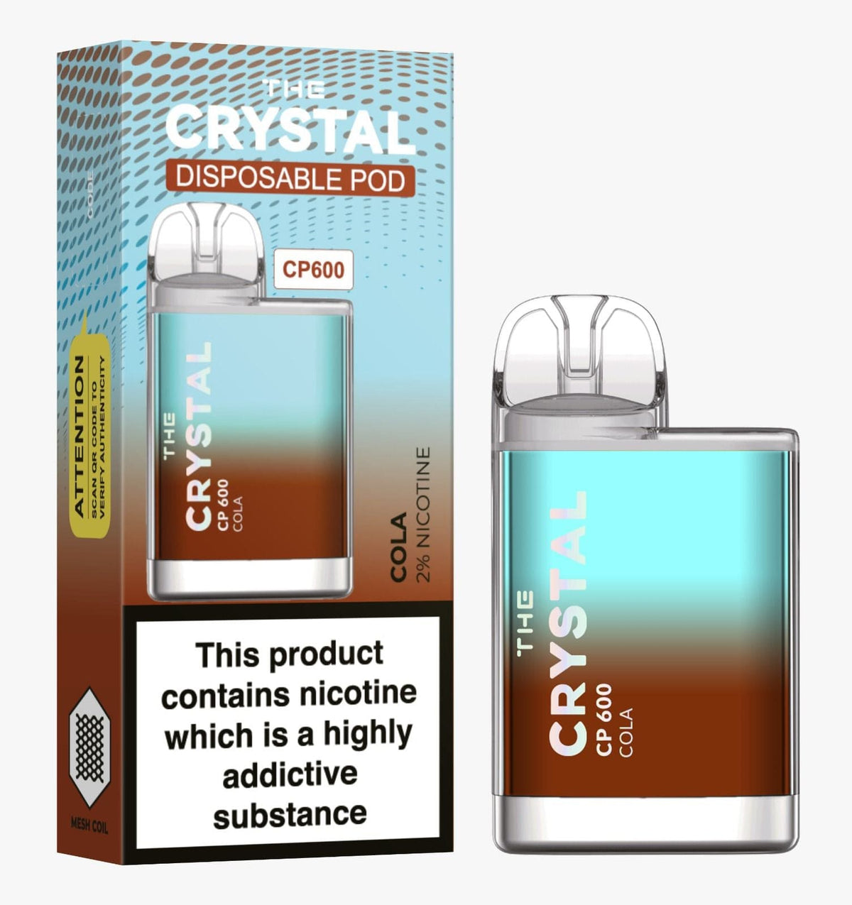 The Crystal CP600 Disposable Vape Puff Bar Box of 10 - cobravapes