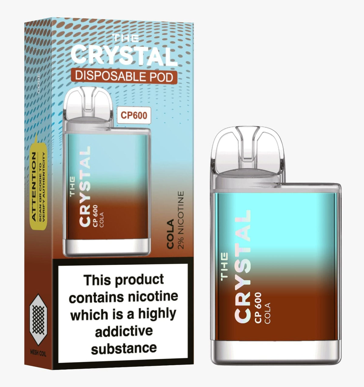 The Crystal CP600 Disposable Vape Puff Bar Pod Kit - cobravapes