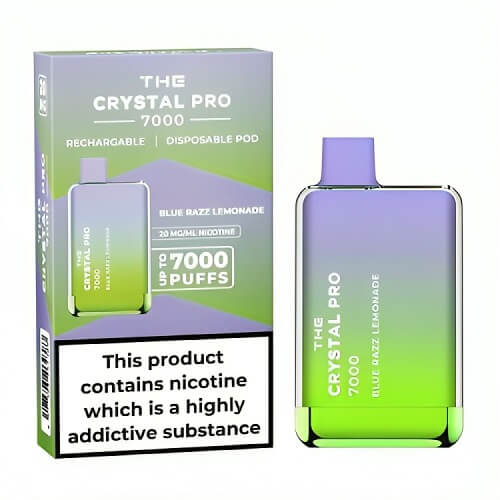 The Crystal Pro 7000 Disposable Vape Puff Pod Box of 10 vapeclubuk.co.uk