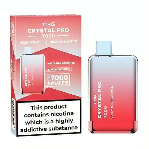 The Crystal Pro 7000 Disposable Vape Puff Pod Box of 10 vapeclubuk.co.uk