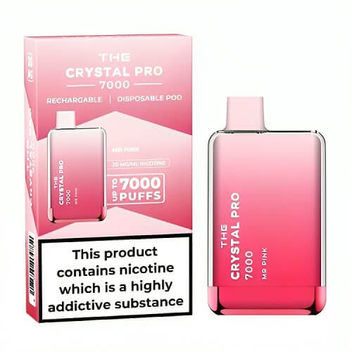 The Crystal Pro 7000 Disposable Vape Puff Pod Box of 10 vapeclubuk.co.uk