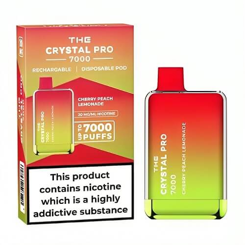 The Crystal Pro 7000 Disposable Vape Puff Pod Box of 10 vapeclubuk.co.uk