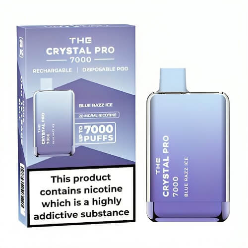 The Crystal Pro 7000 Disposable Vape Puff Pod Box of 10 vapeclubuk.co.uk