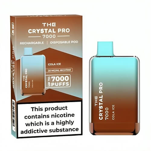 The Crystal Pro 7000 Disposable Vape Puff Pod Box of 10 vapeclubuk.co.uk