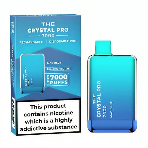 The Crystal Pro 7000 Disposable Vape Puff Pod Box of 10 vapeclubuk.co.uk