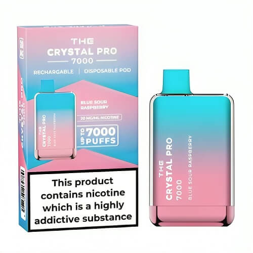 The Crystal Pro 7000 Disposable Vape Puff Pod Box of 10 vapeclubuk.co.uk