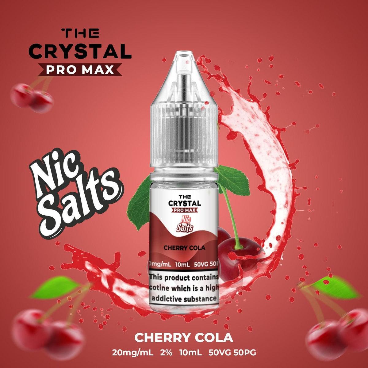 The Crystal Pro Max Vape Nic Salts 10ml - Box of 10 - cobravapes