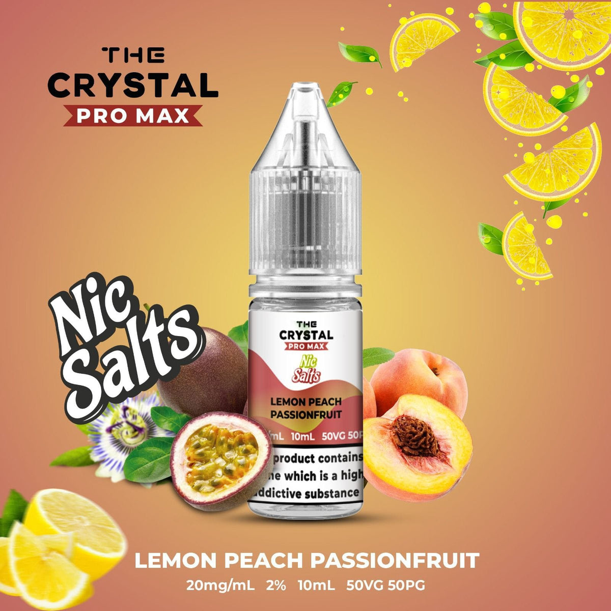 The Crystal Pro Max Vape Nic Salts 10ml - Box of 10 - cobravapes