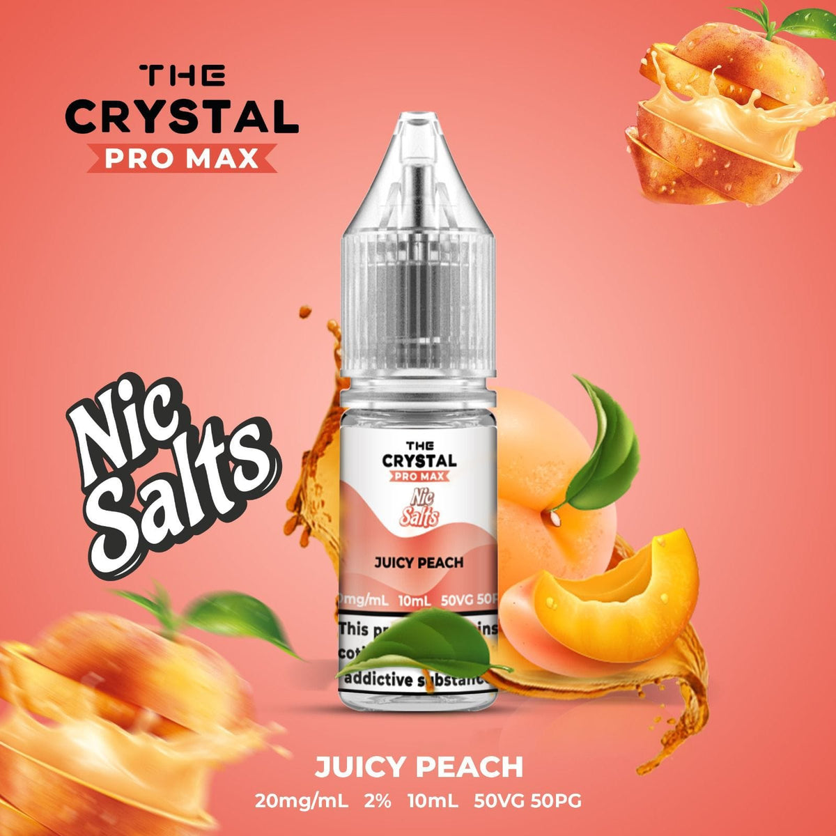 The Crystal Pro Max Vape Nic Salts 10ml - Box of 10 - cobravapes