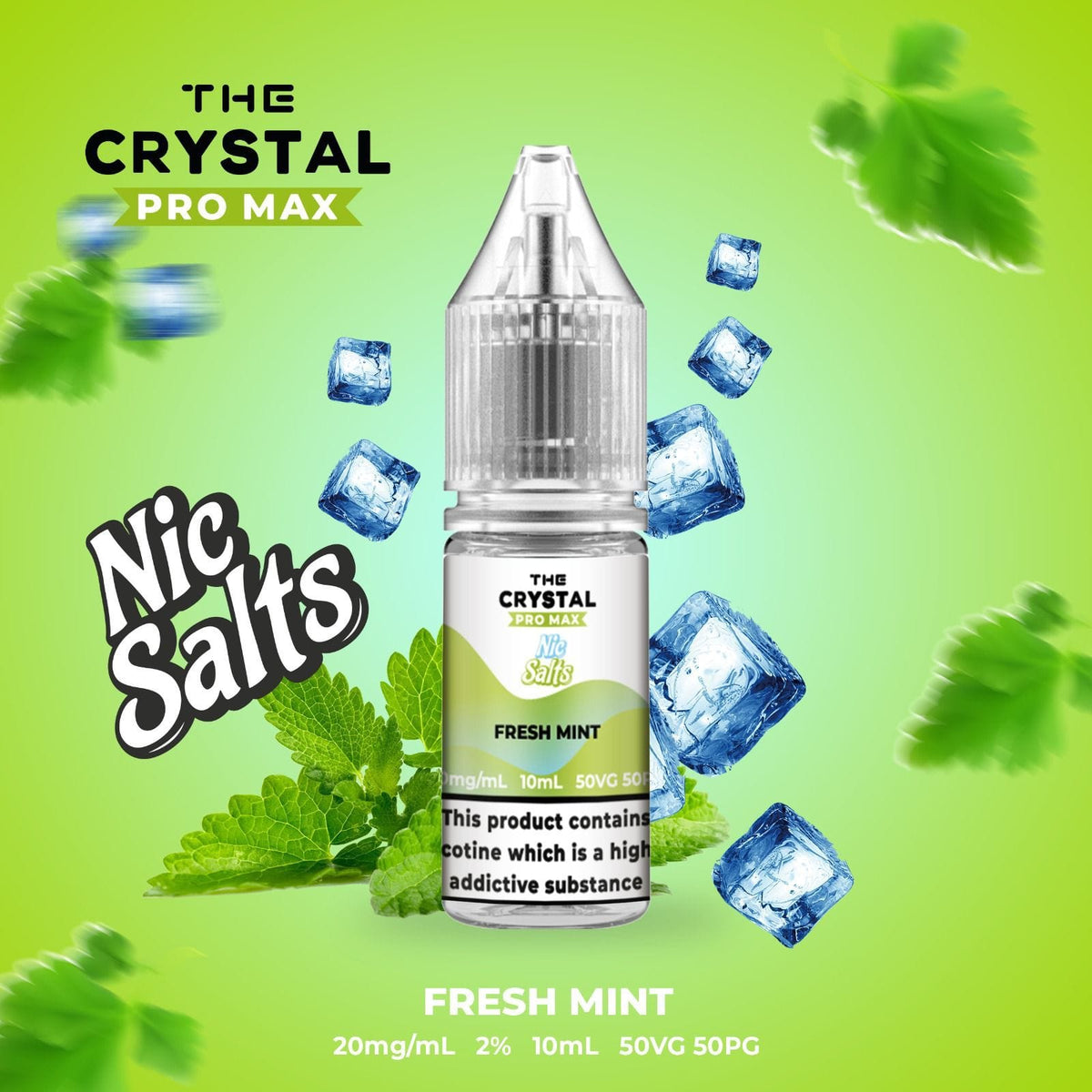 The Crystal Pro Max Vape Nic Salts 10ml - Box of 10 - cobravapes