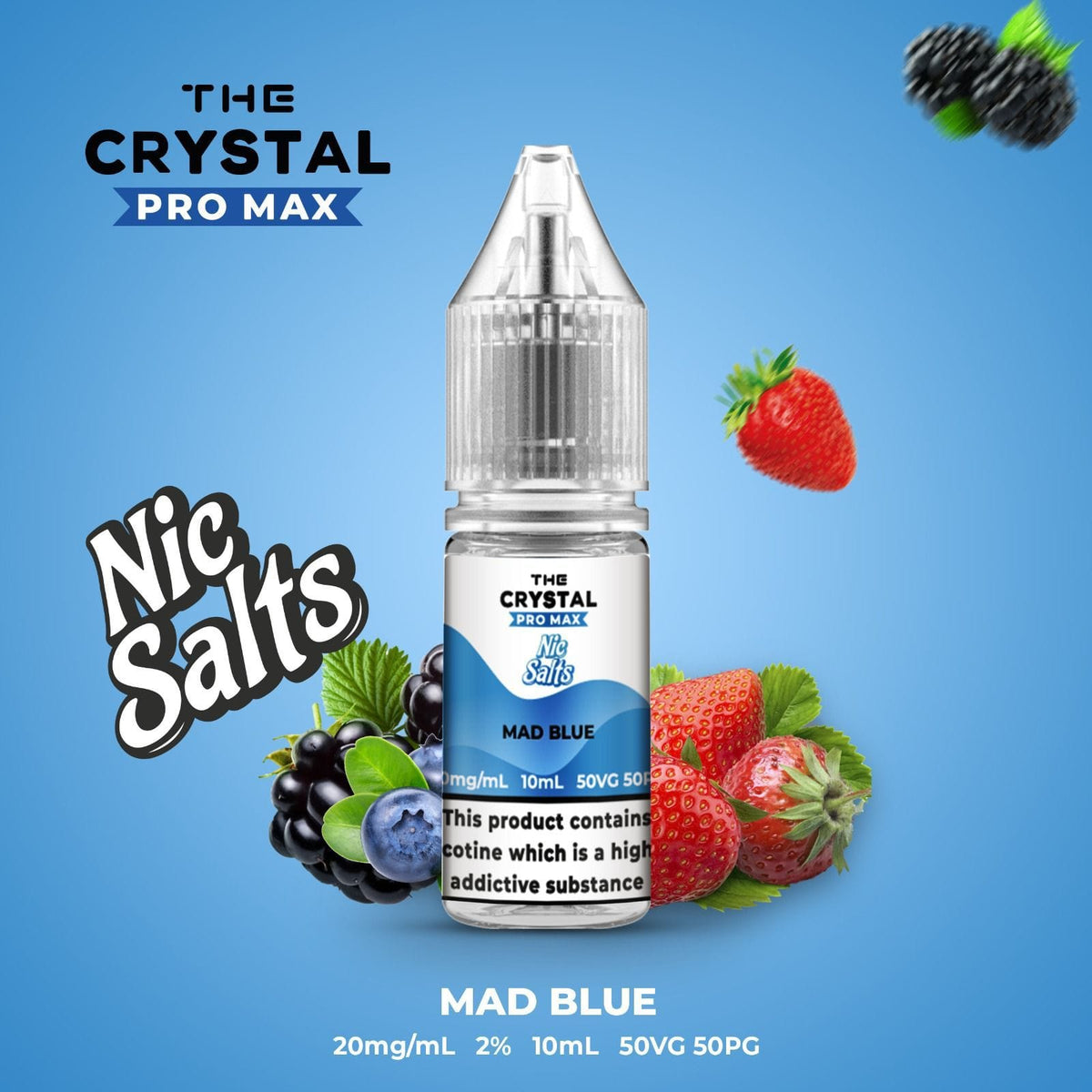 The Crystal Pro Max Vape Nic Salts 10ml - Box of 10 - cobravapes